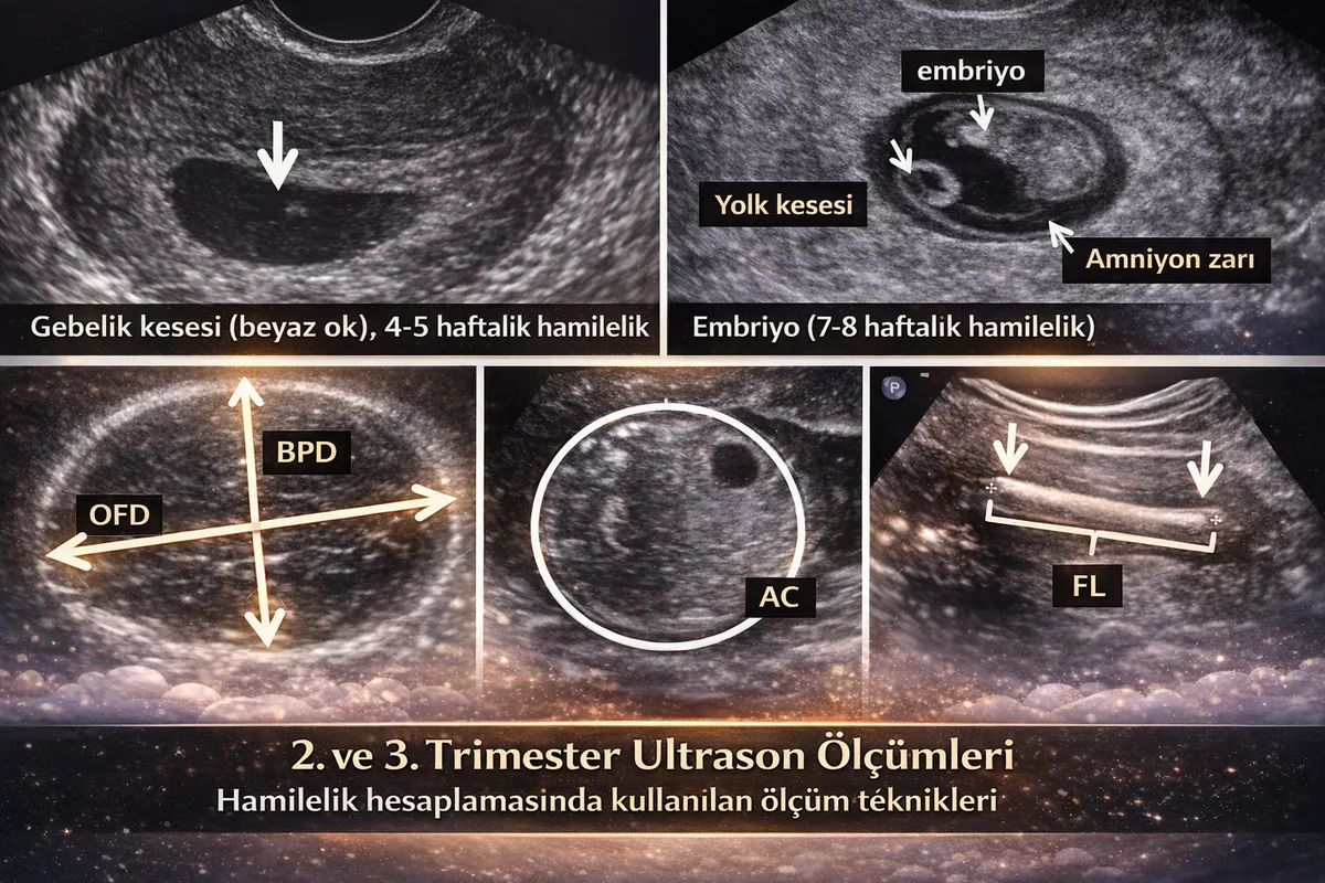 Ultrason ile gebelik hesaplama CRL BPD AC FL