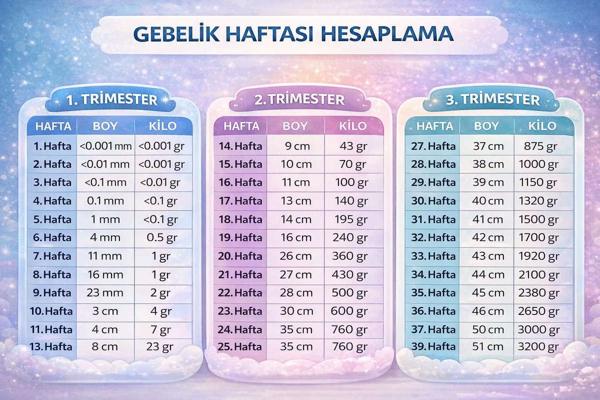 Gebelikte Bebek Boy Kilo Hesaplama